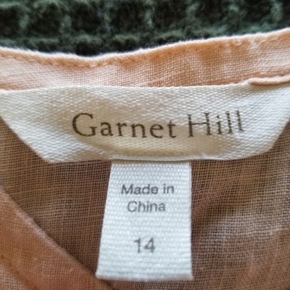 Garnet Hill | Peach Spaghetti Strap Top - Picture 3 of 5